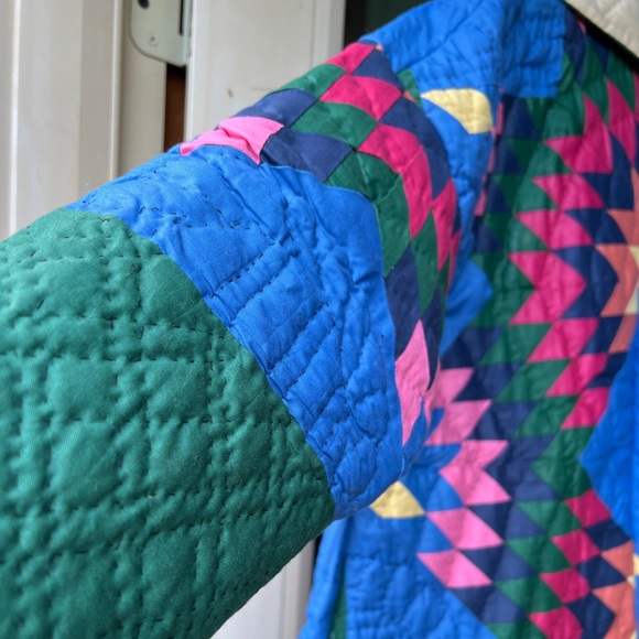 BN Farewell Frances handmade vintage rainbow Lone Star Quilt “Isabella” coat - Picture 3 of 11